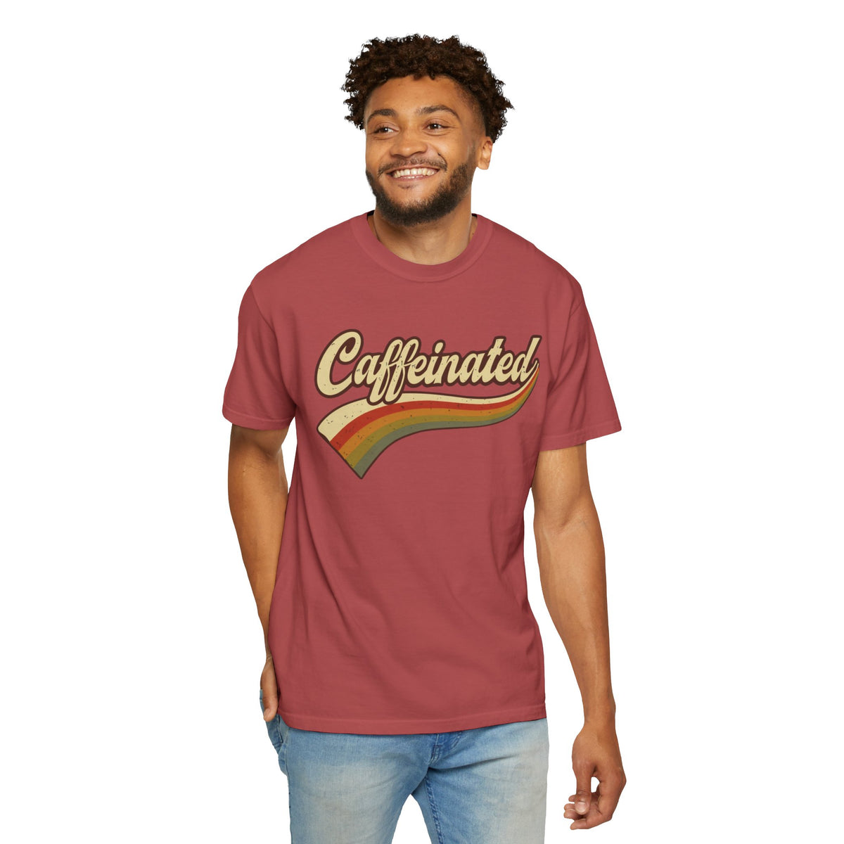 Caffeinated Retro Stripe Tee