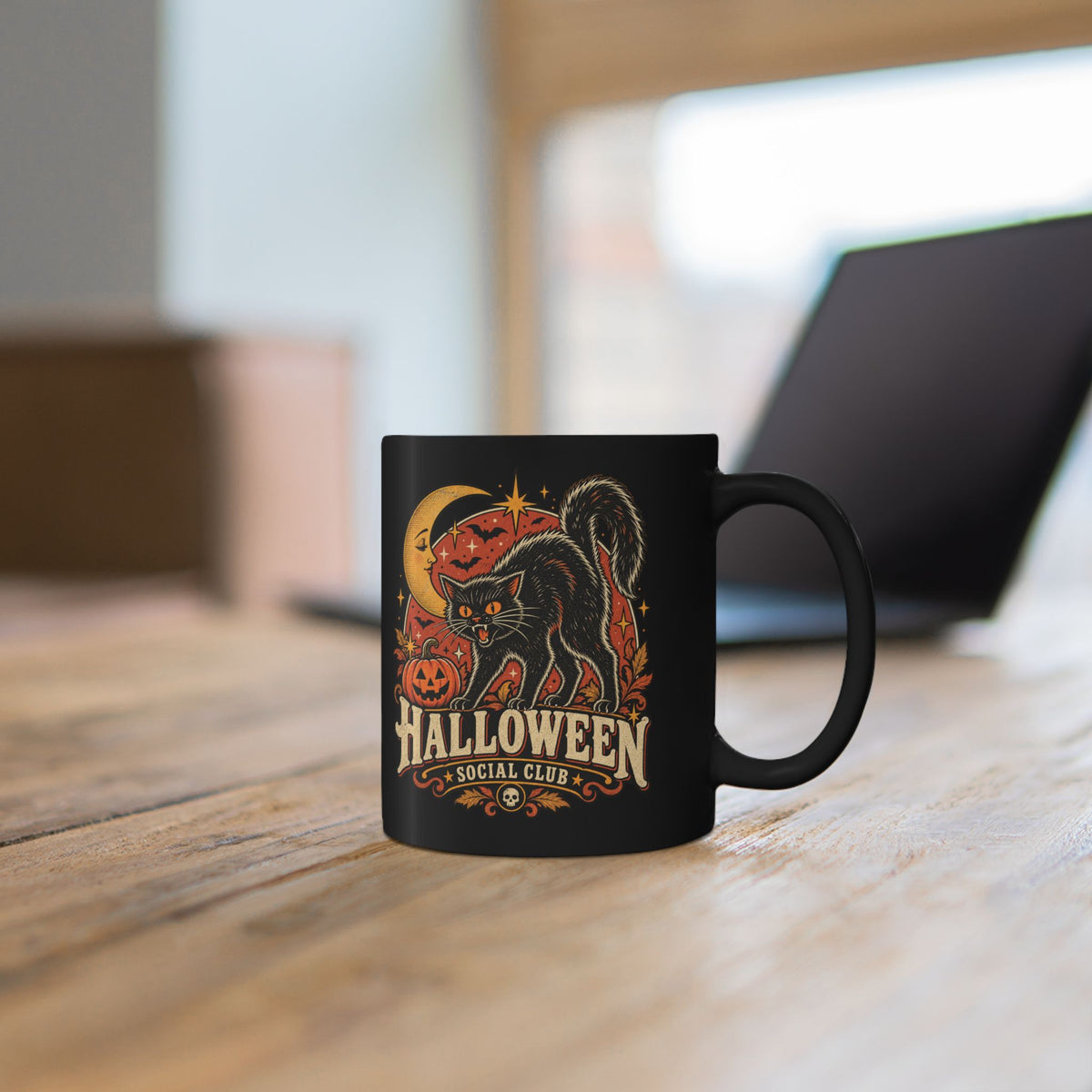 Halloween Social Club Black Mug