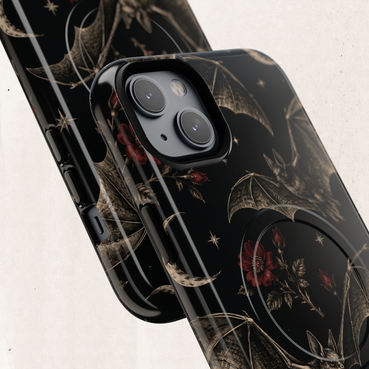 Gothic Bat & Moon Tough Magnetic Phone Case