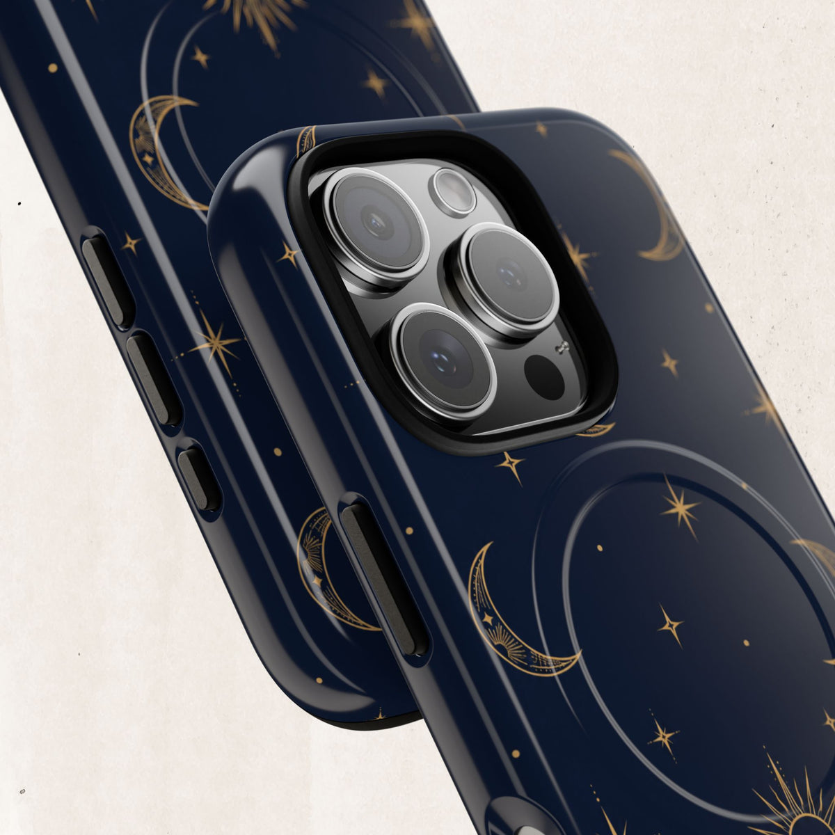 Magnetic Phone Case — Celestial Moon & Stars Tough Protective Cover