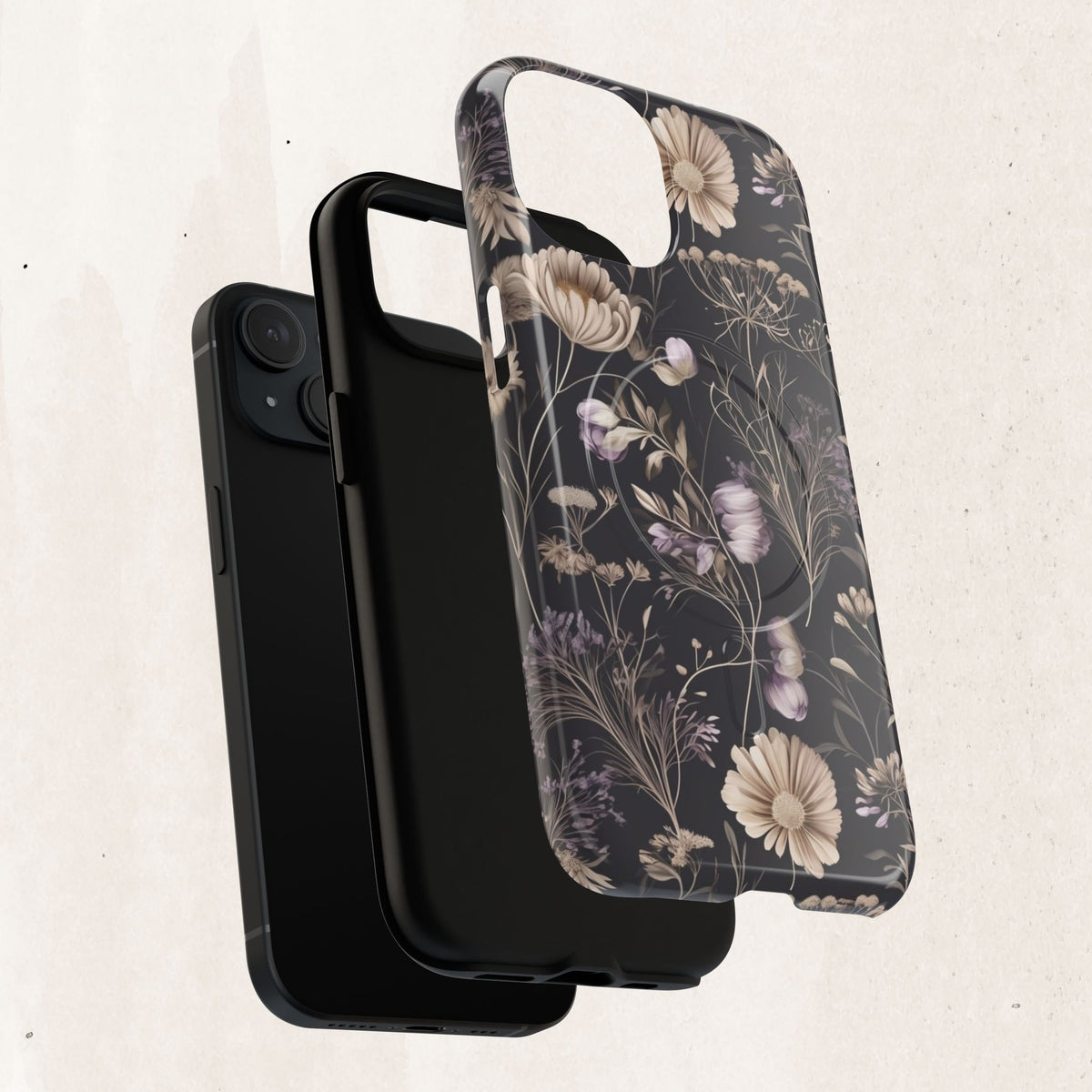 Floral Noir Tough Magnetic Phone Case
