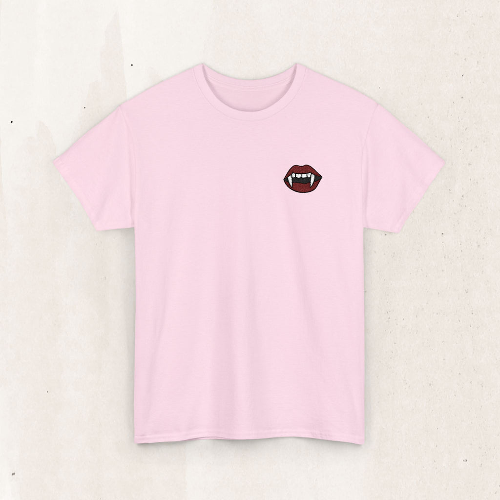 Embroidered Vampire Fangs Tee