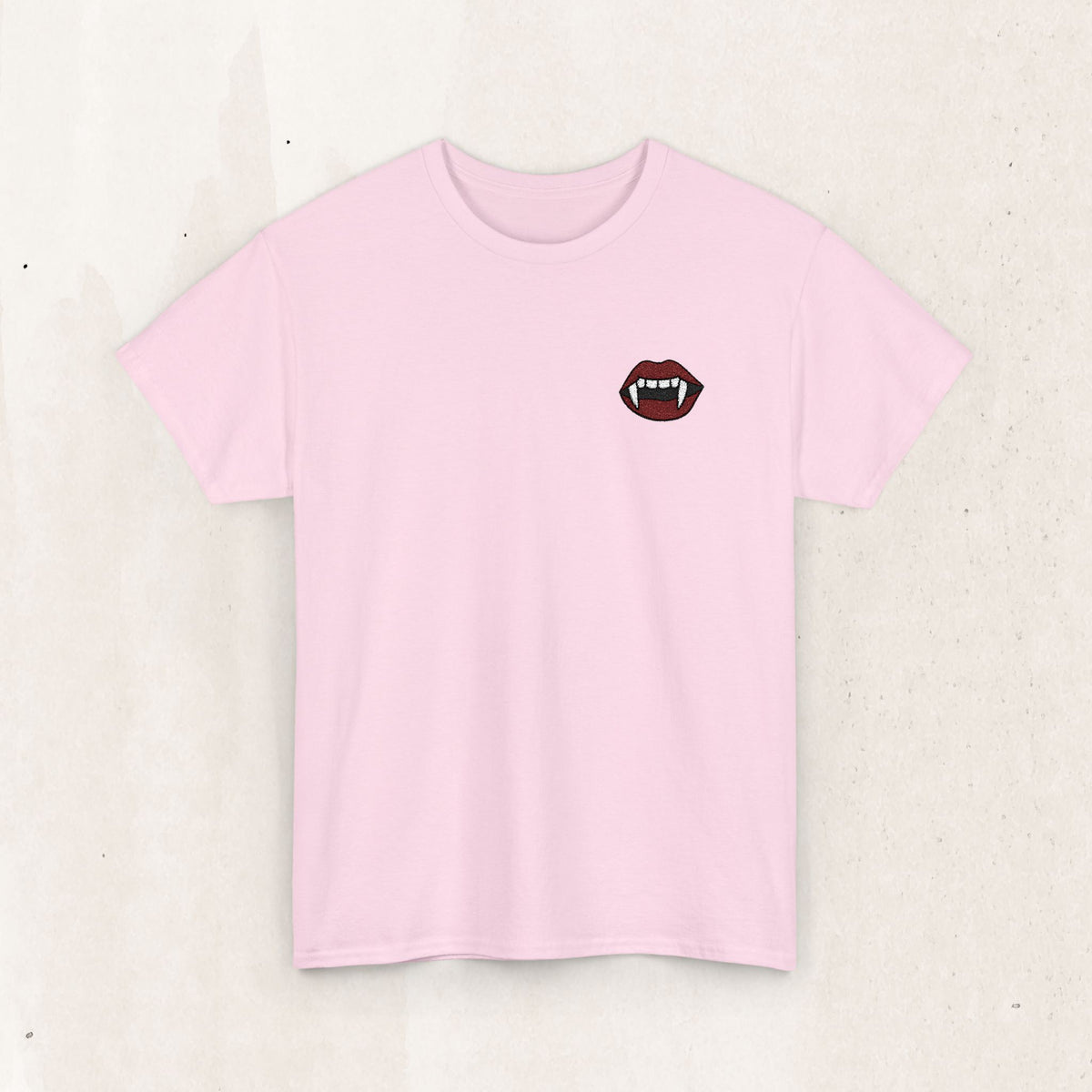 Embroidered Vampire Fangs Tee