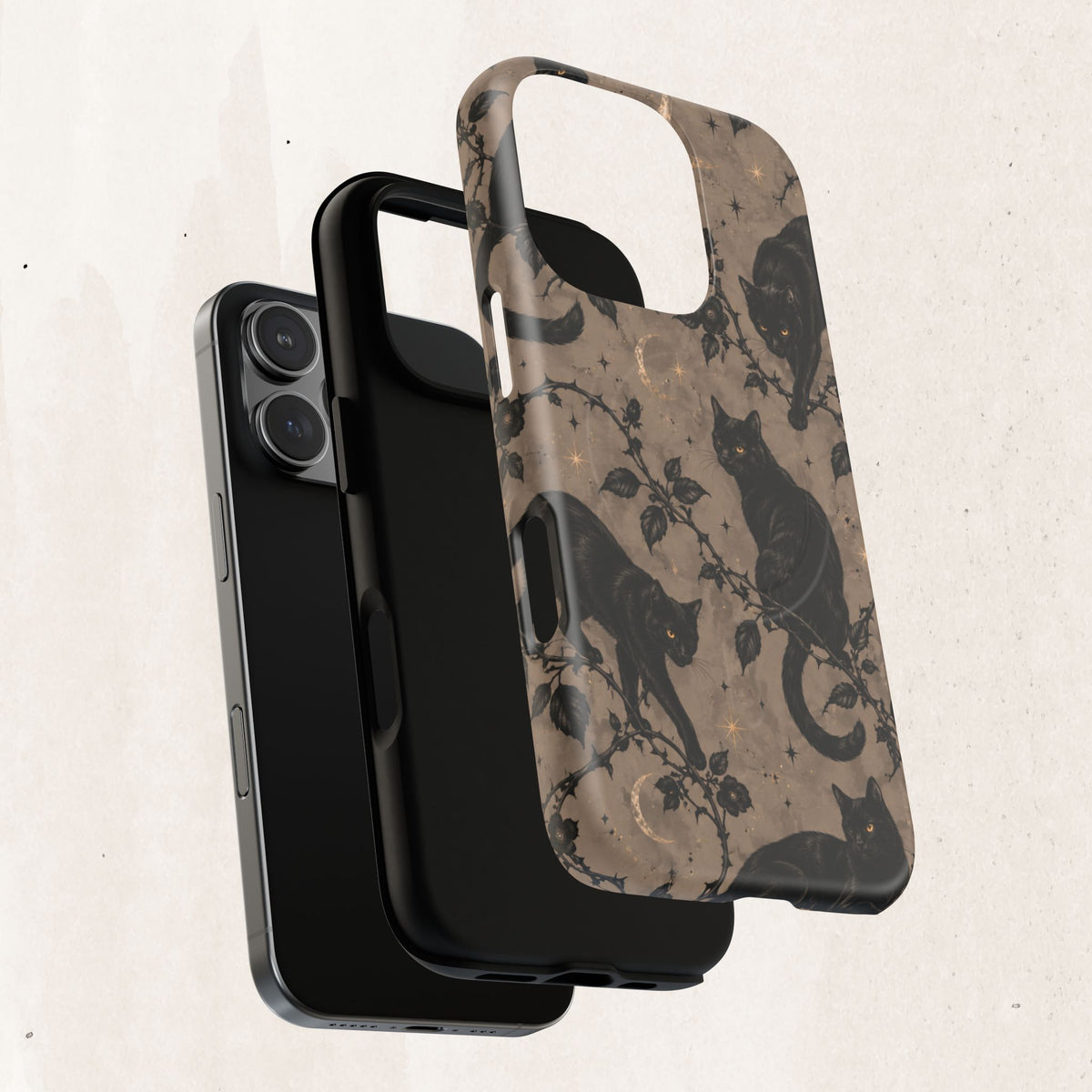 Vintage Black Cats Tough Phone Case