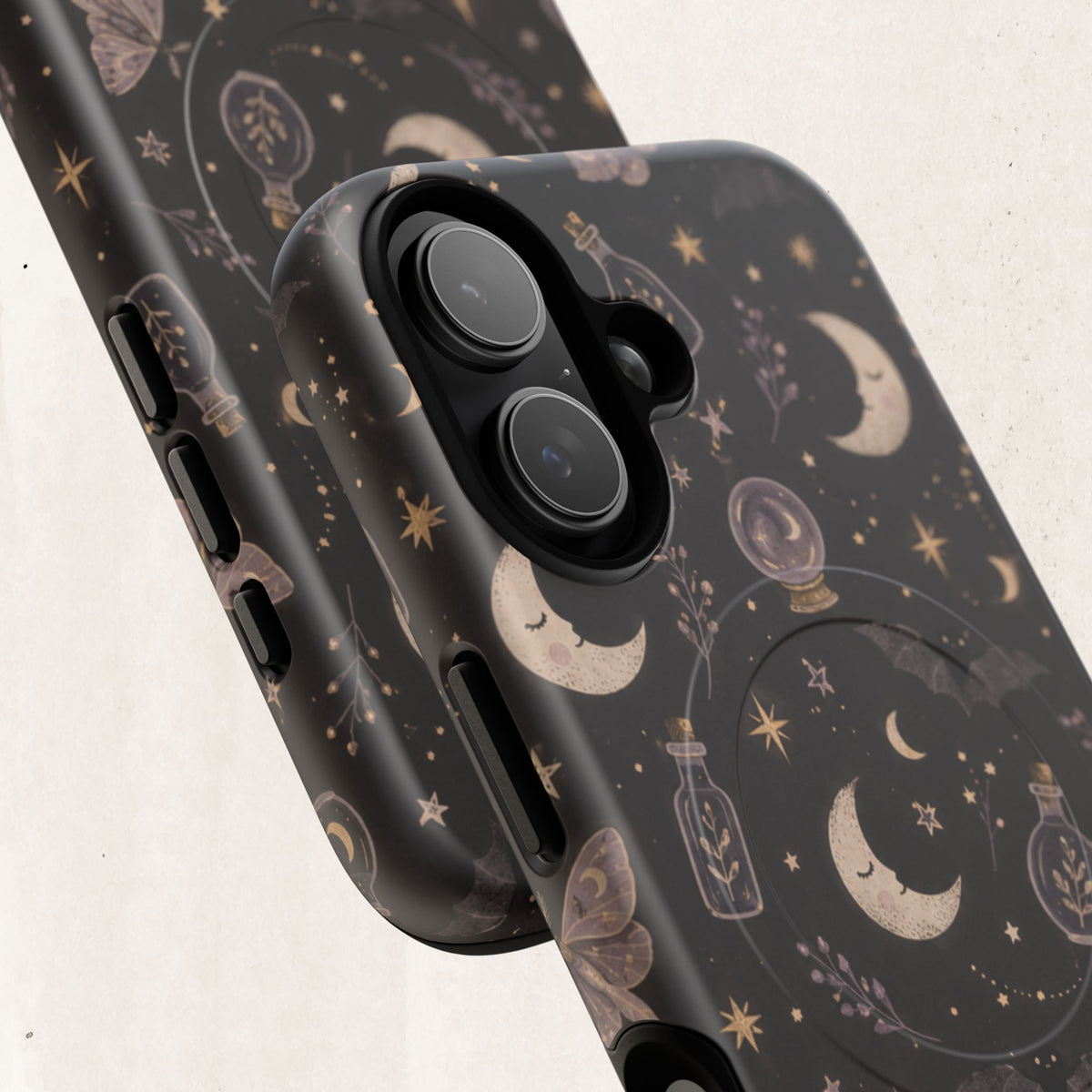Moon & Moth Magnetic Phone Case — Celestial Protective Tough Case