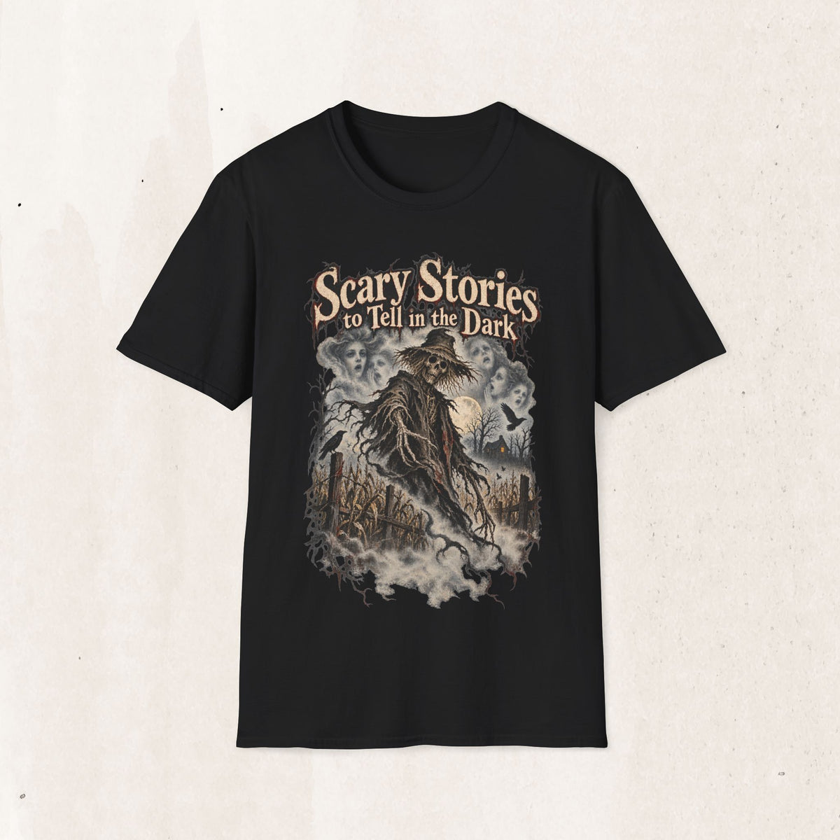 Scary Stories to Tell in the Dark Graphic T-Shirt — Vintage Horror Book Art Tee