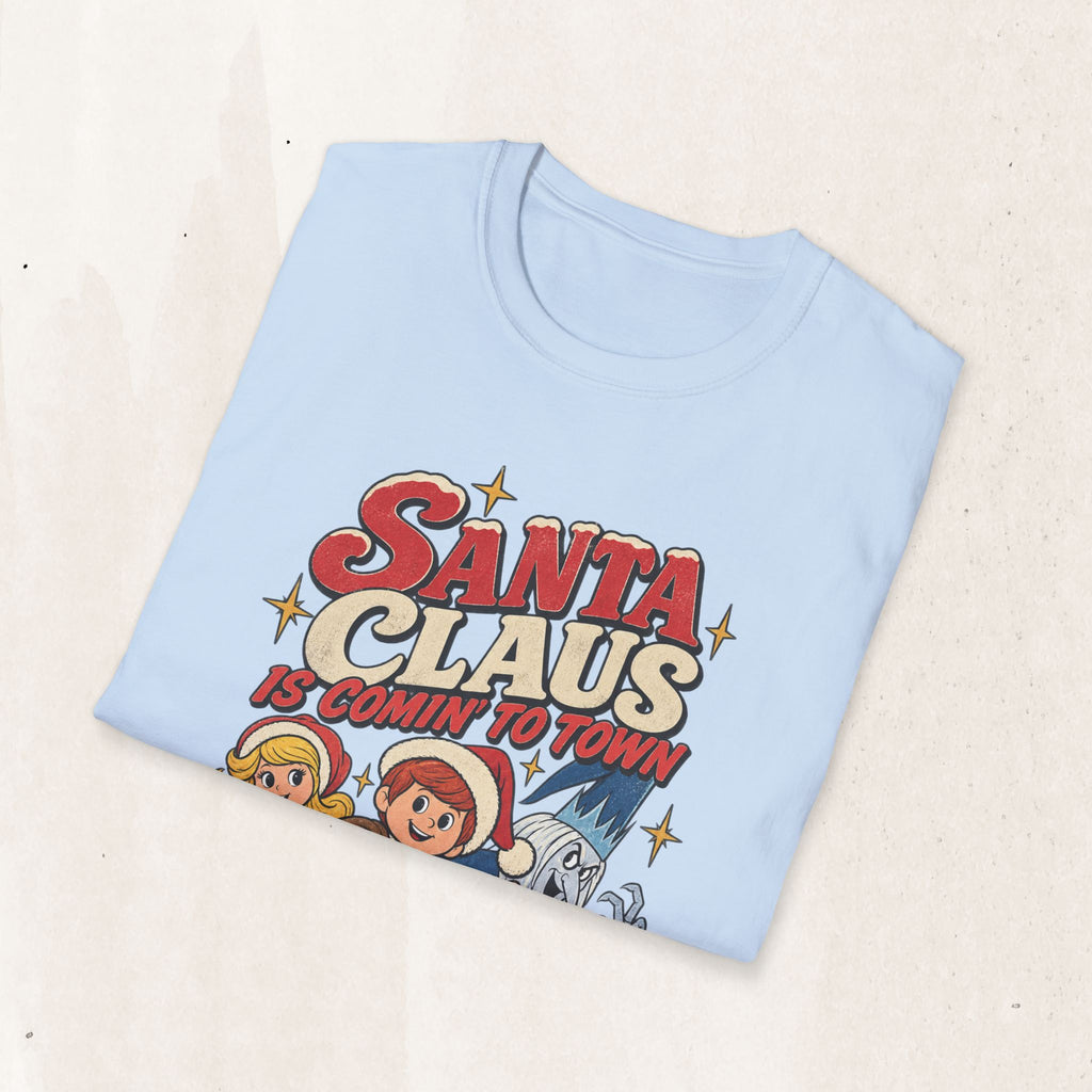 Santa Claus Is Comin' To Town Christmas Tee