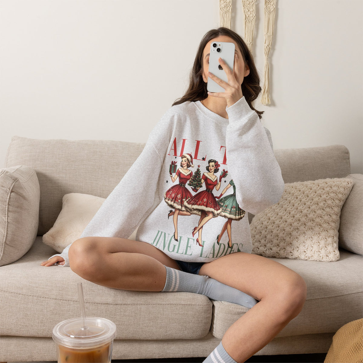 All the Jingle Ladies Christmas Crewneck Sweatshirt – photo 4
