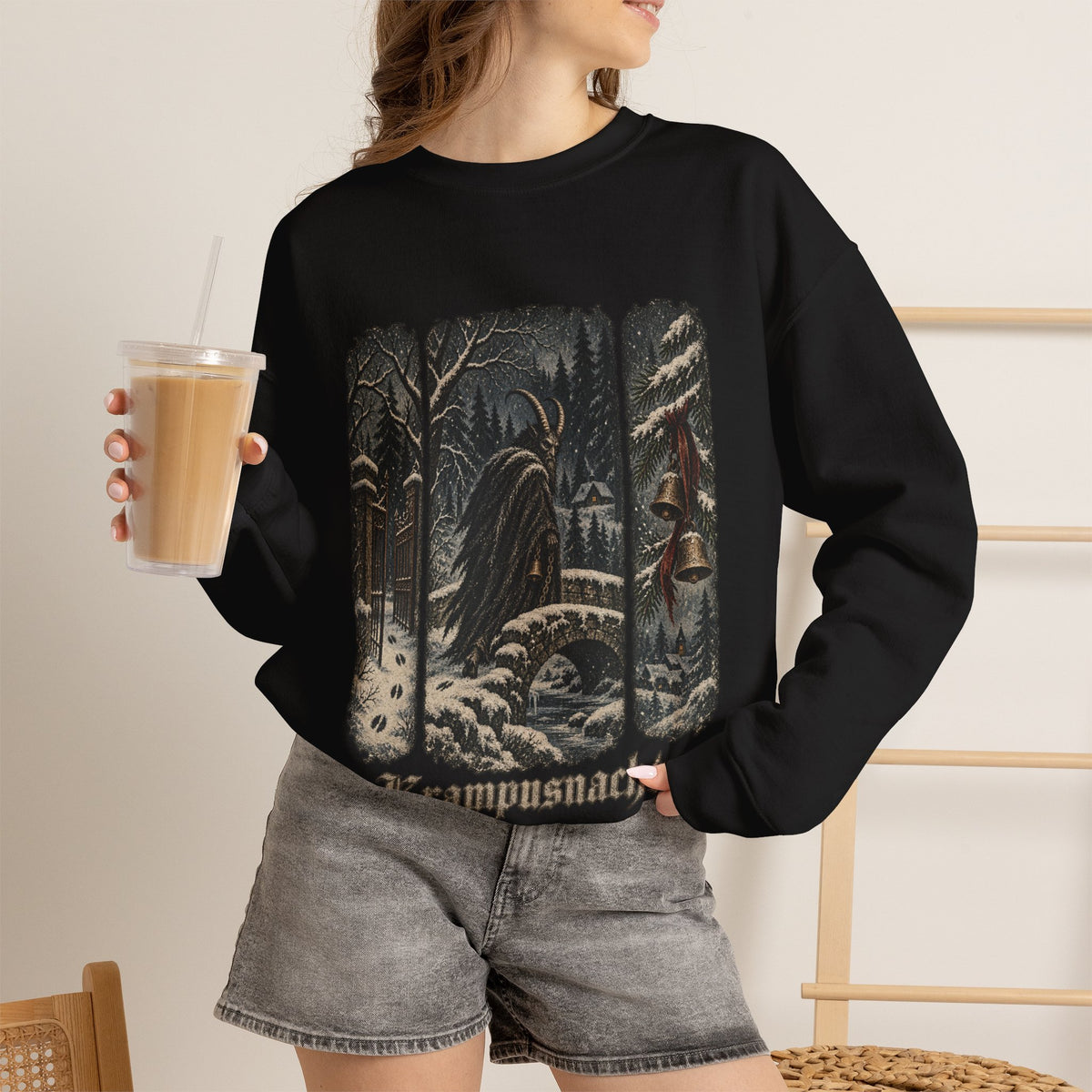 Krampusnacht Winter Forest sweatshirt