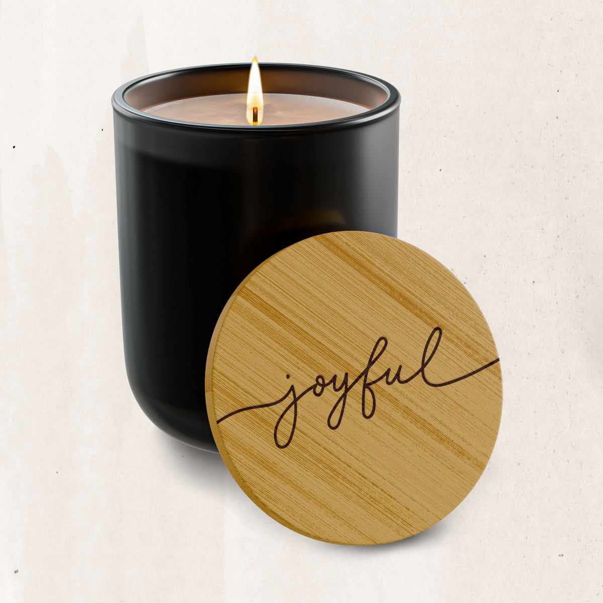 Joyful Engraved 14oz Scented Soy Candle — Holiday Aromatherapy Gift