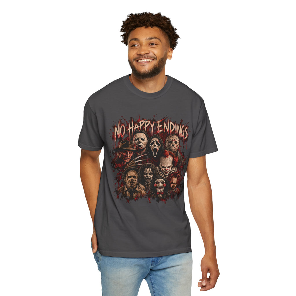 Horror Icons "No Happy Endings" Tee