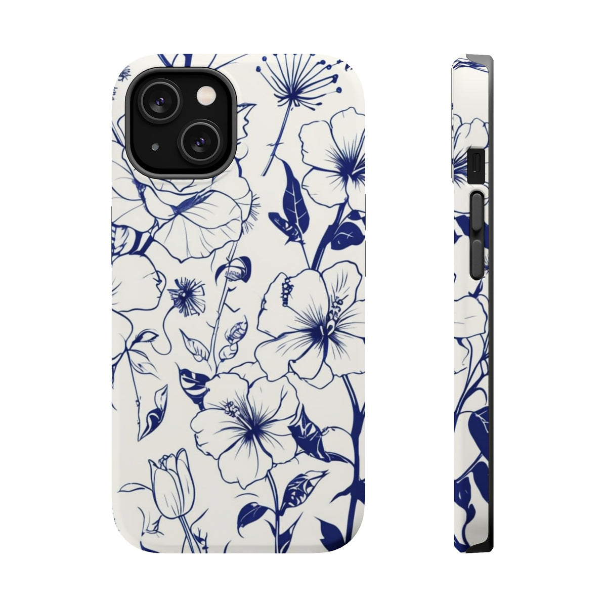 Floral Sketch Magnetic Phone Case, alternate view