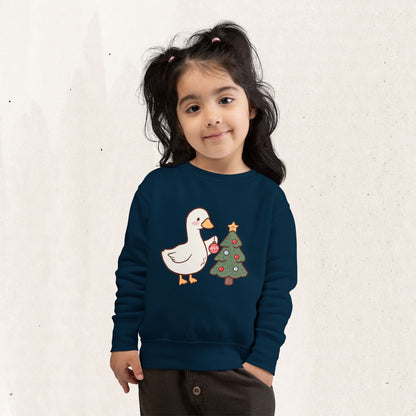 Decorating Duck Toddler Christmas Sweatshirt