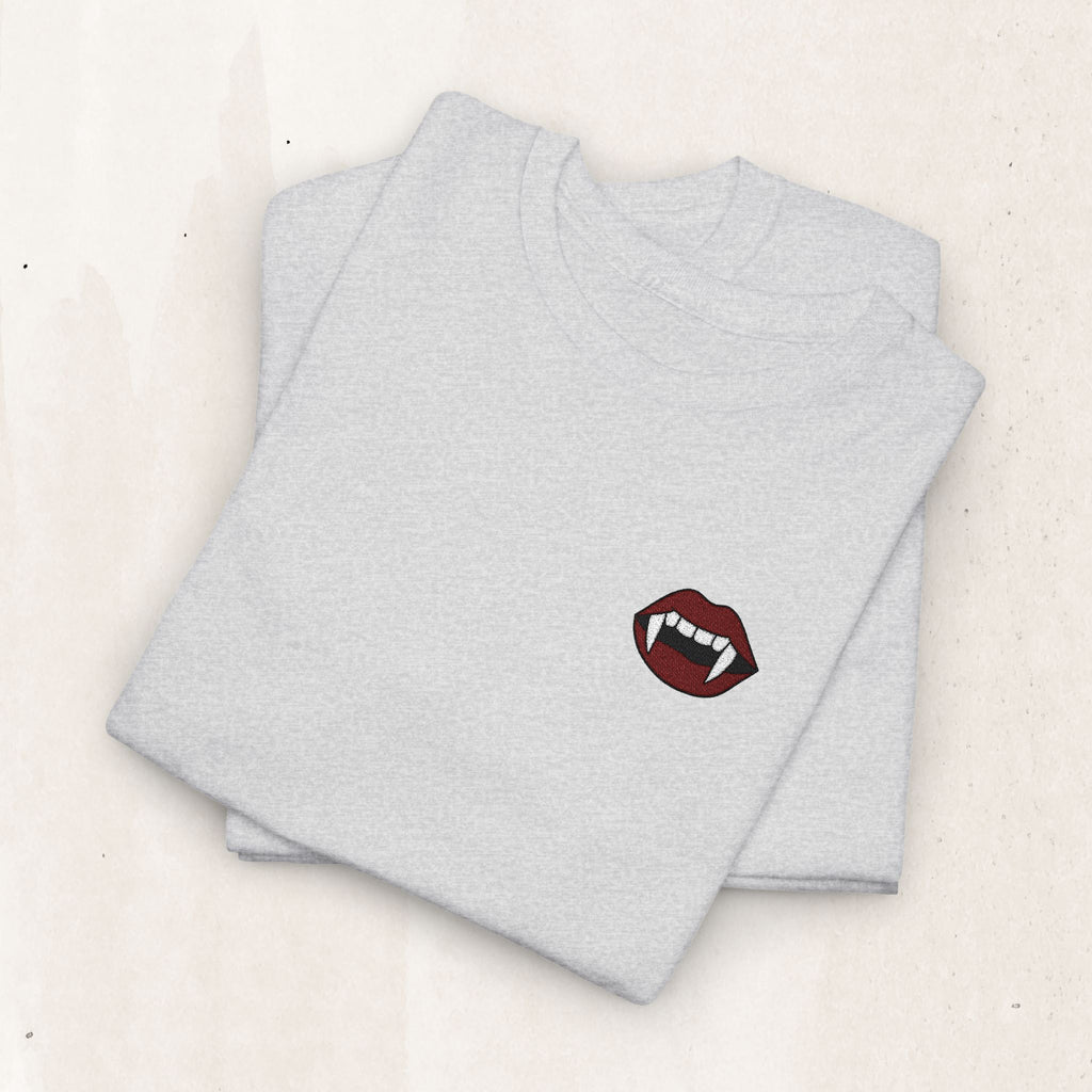 Embroidered Vampire Fangs Tee