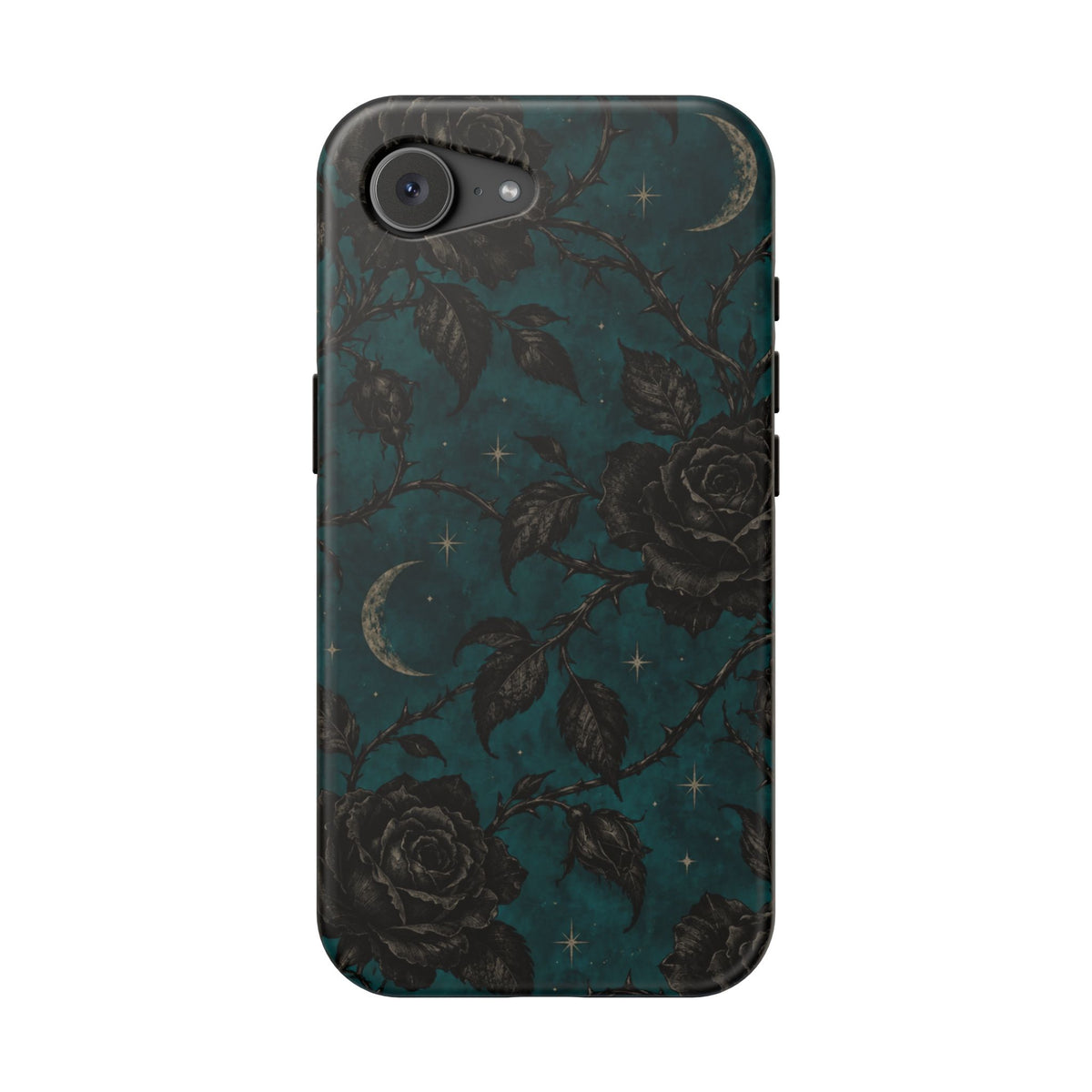 Teal Moon & Black Rose Magnetic Phone Case, alternate view