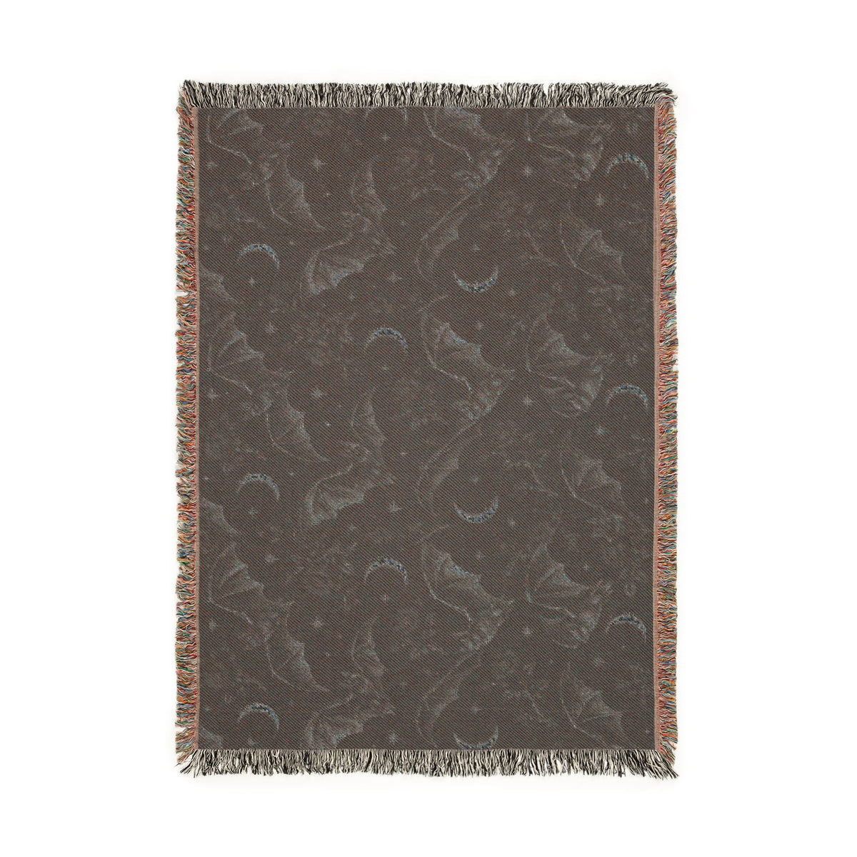 Gothic Bats Woven Throw Blanket Printify