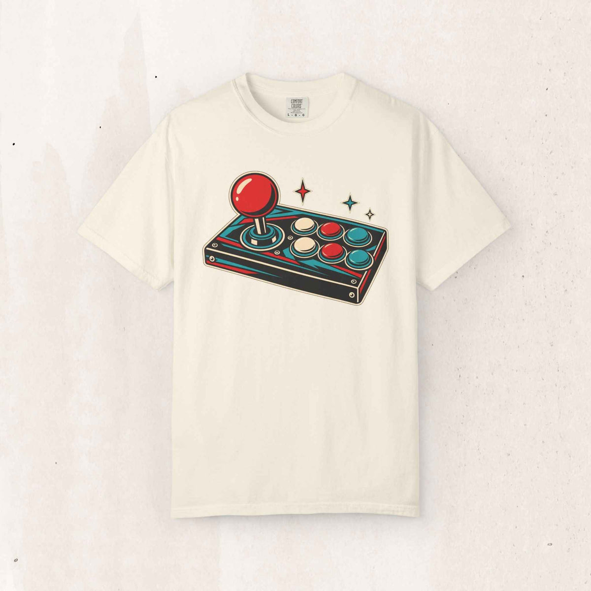 Retro Gaming Controller Graphic Tee – Ivory