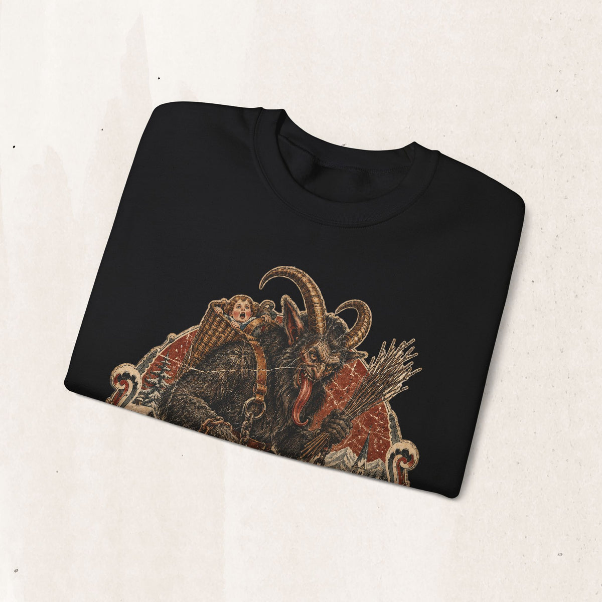 Gruss Vom Krampus Christmas Sweatshirt, Gothic Krampus Crewneck