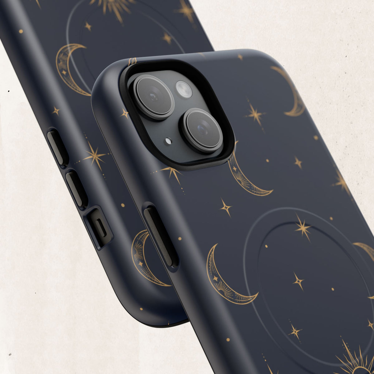 Magnetic Phone Case — Celestial Moon & Stars Tough Protective Cover