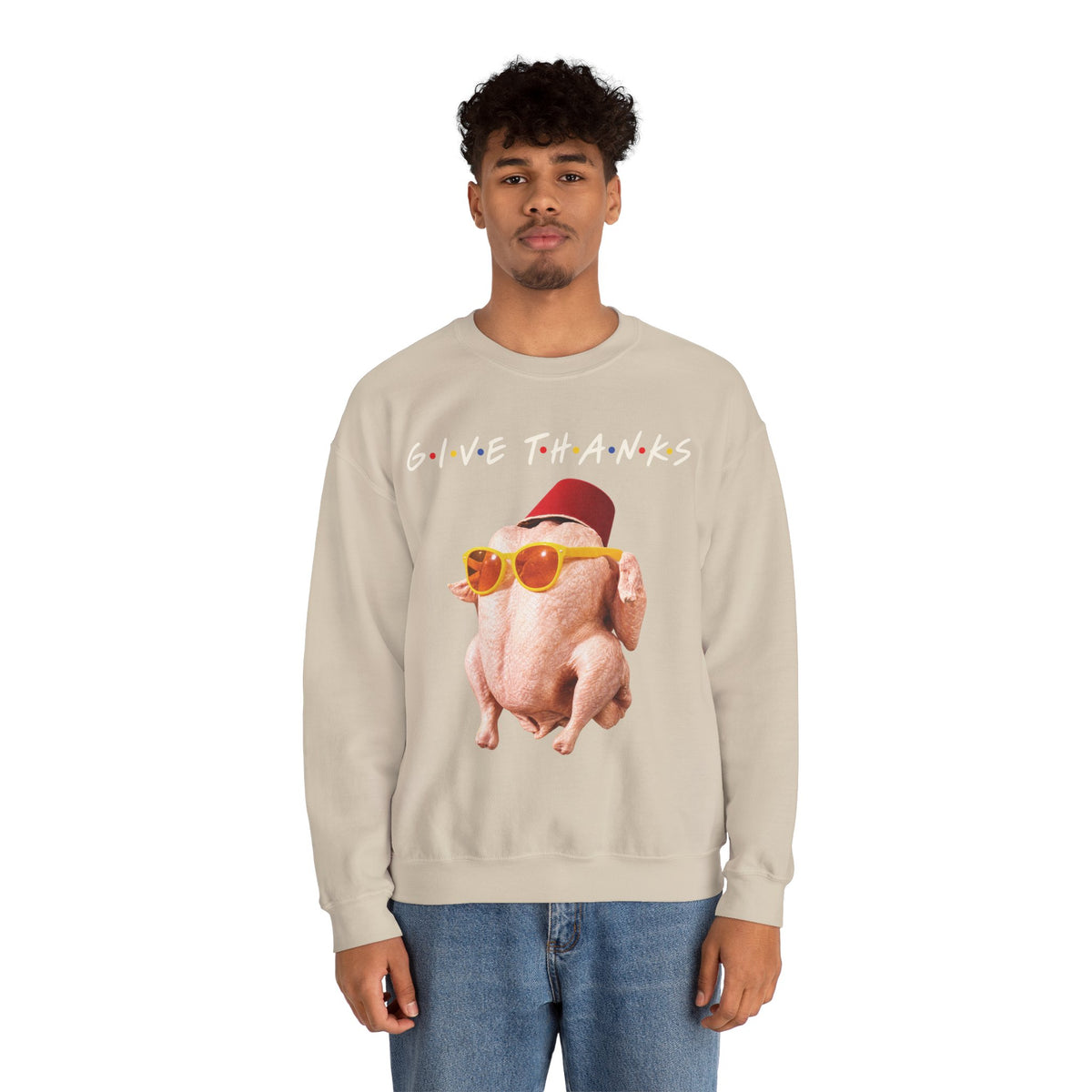 Thanksgiving FRIENDS Turkey Crewneck Sweatshirt Printify