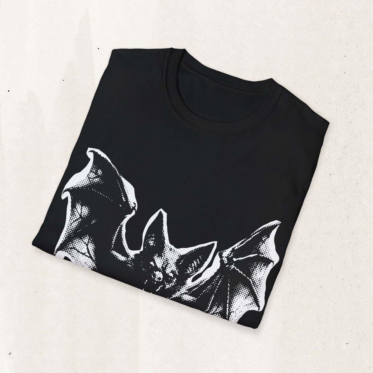 Flying Bat Graphic Tee in Black, alternate view