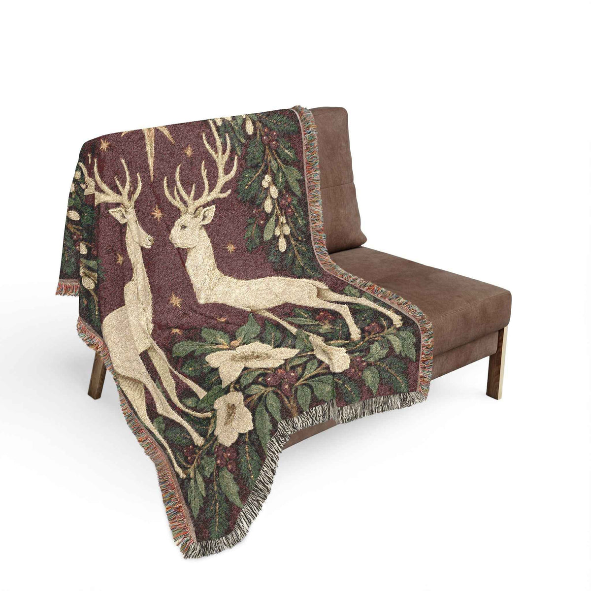 Reindeer Woven Blanket, alternate view