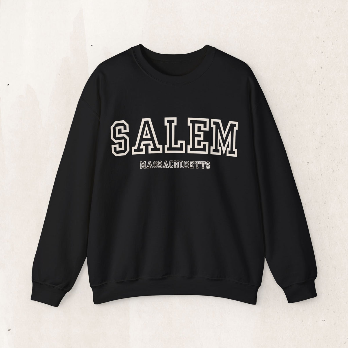 Salem Massachusetts Crewneck Sweatshirt – Black