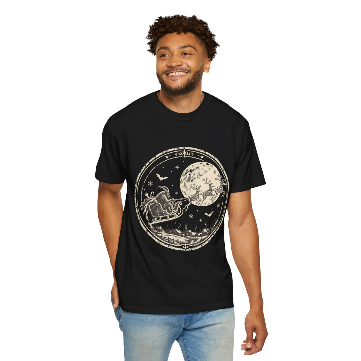 Krampus Moonlit Sleigh Tee