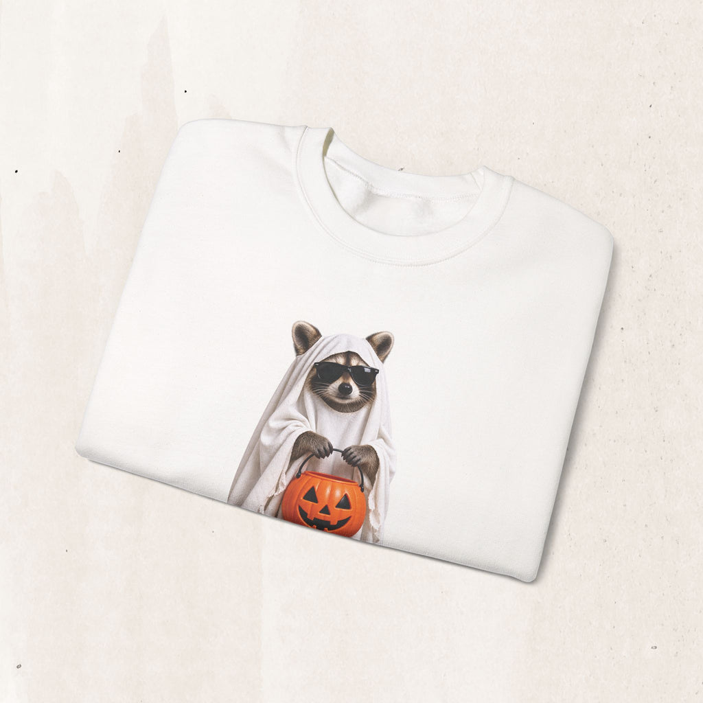 Halloween Raccoon Crewneck Sweatshirt