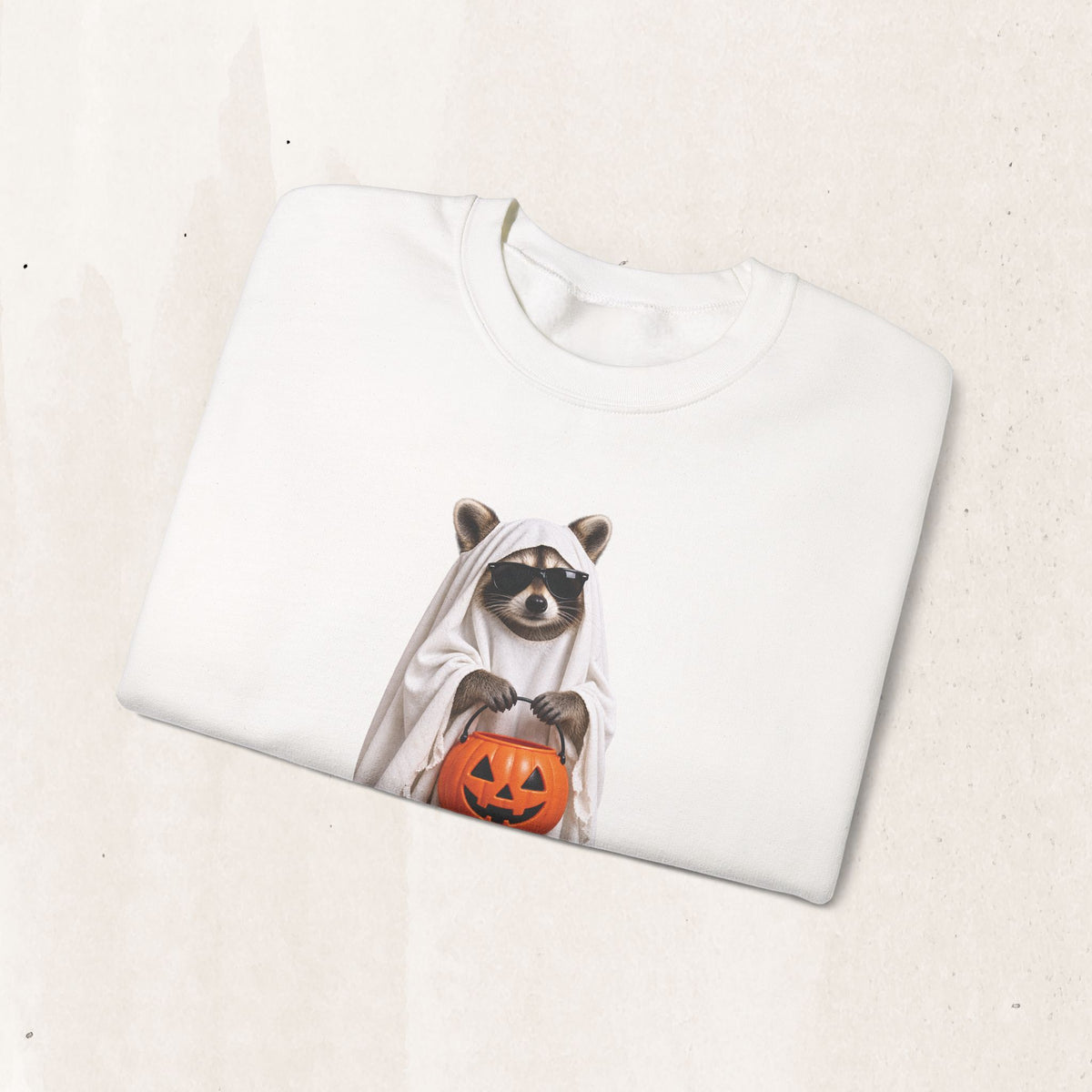 Halloween Raccoon Crewneck Sweatshirt