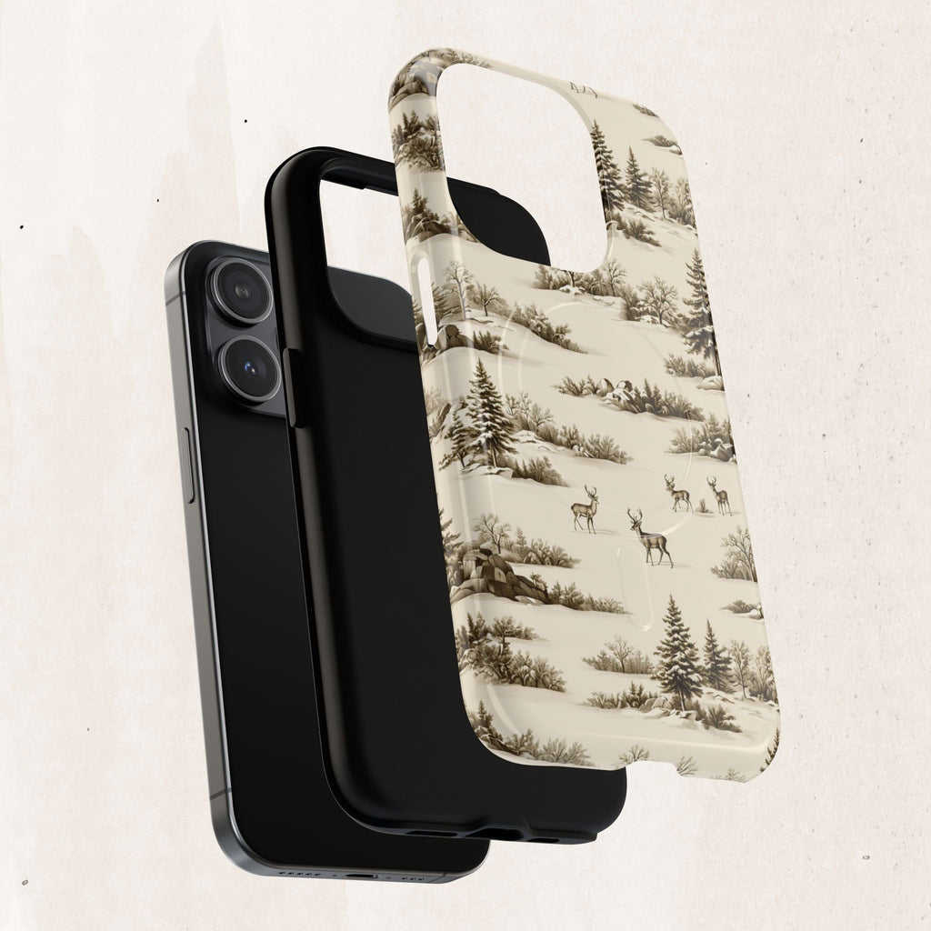 Deer & Pine Woodland Tough Magnetic Phone Case