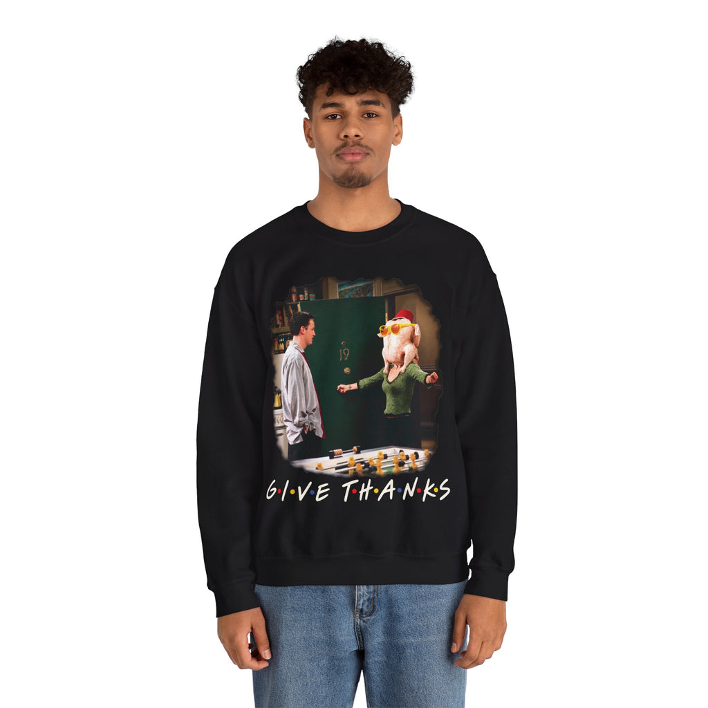 Give Thanks FRIENDS Thanksgiving Sweatshirt Printify