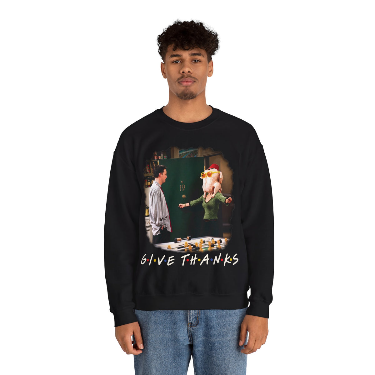 Give Thanks FRIENDS Thanksgiving Sweatshirt Printify