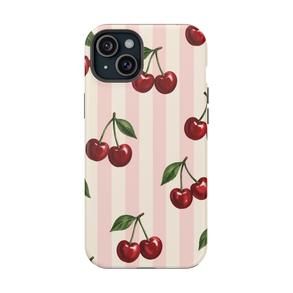 Cherry Stripe Magnetic Phone Case, alternate view