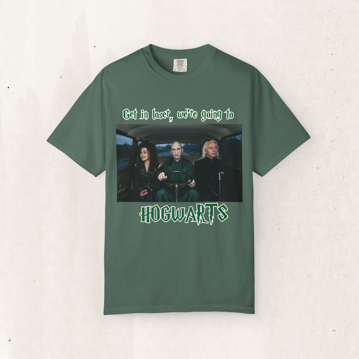 Get in Loser We're Going to Hogwarts Tee – Wizard Graphic – Blue Spruce
