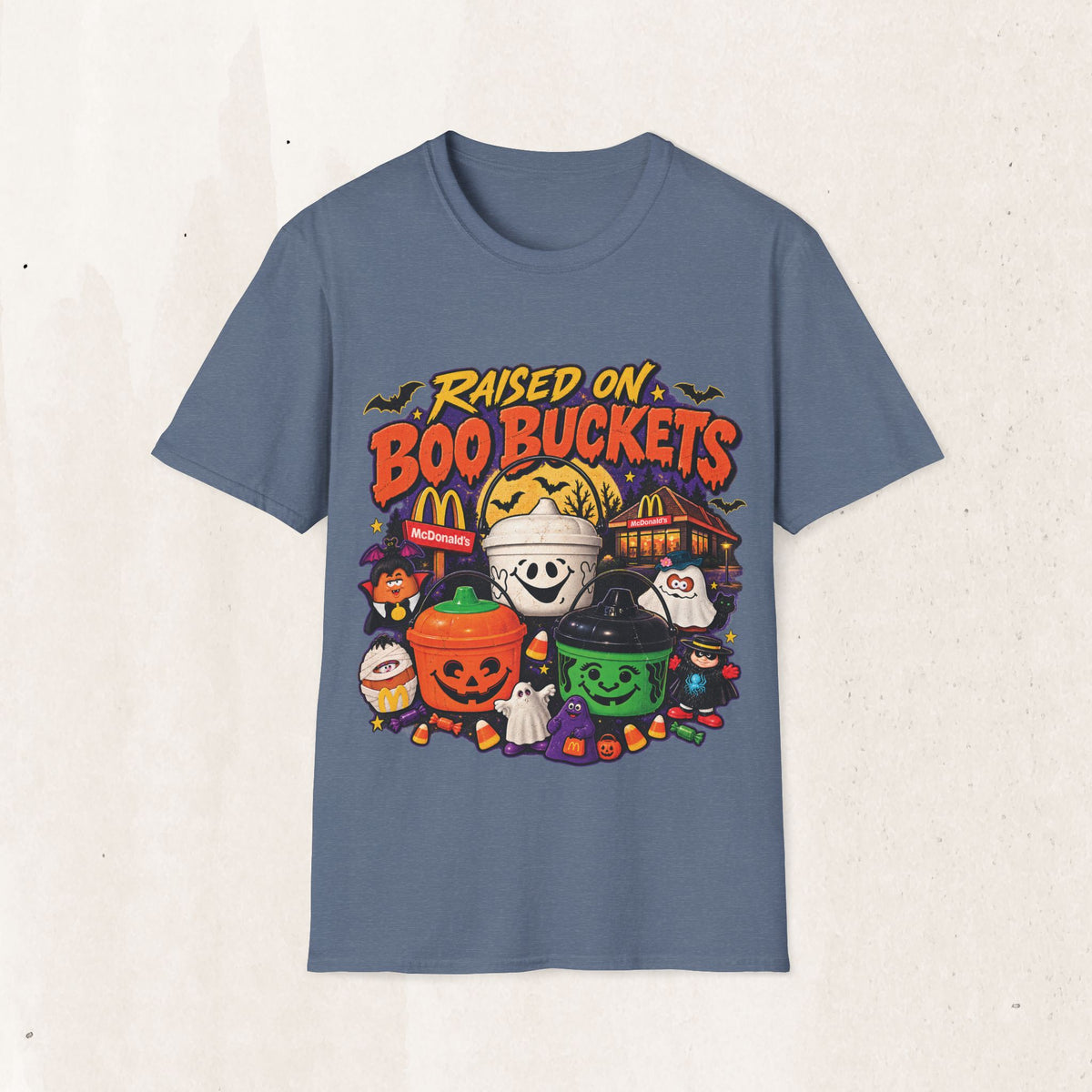 Halloween "Raised on Boo Buckets" Tee