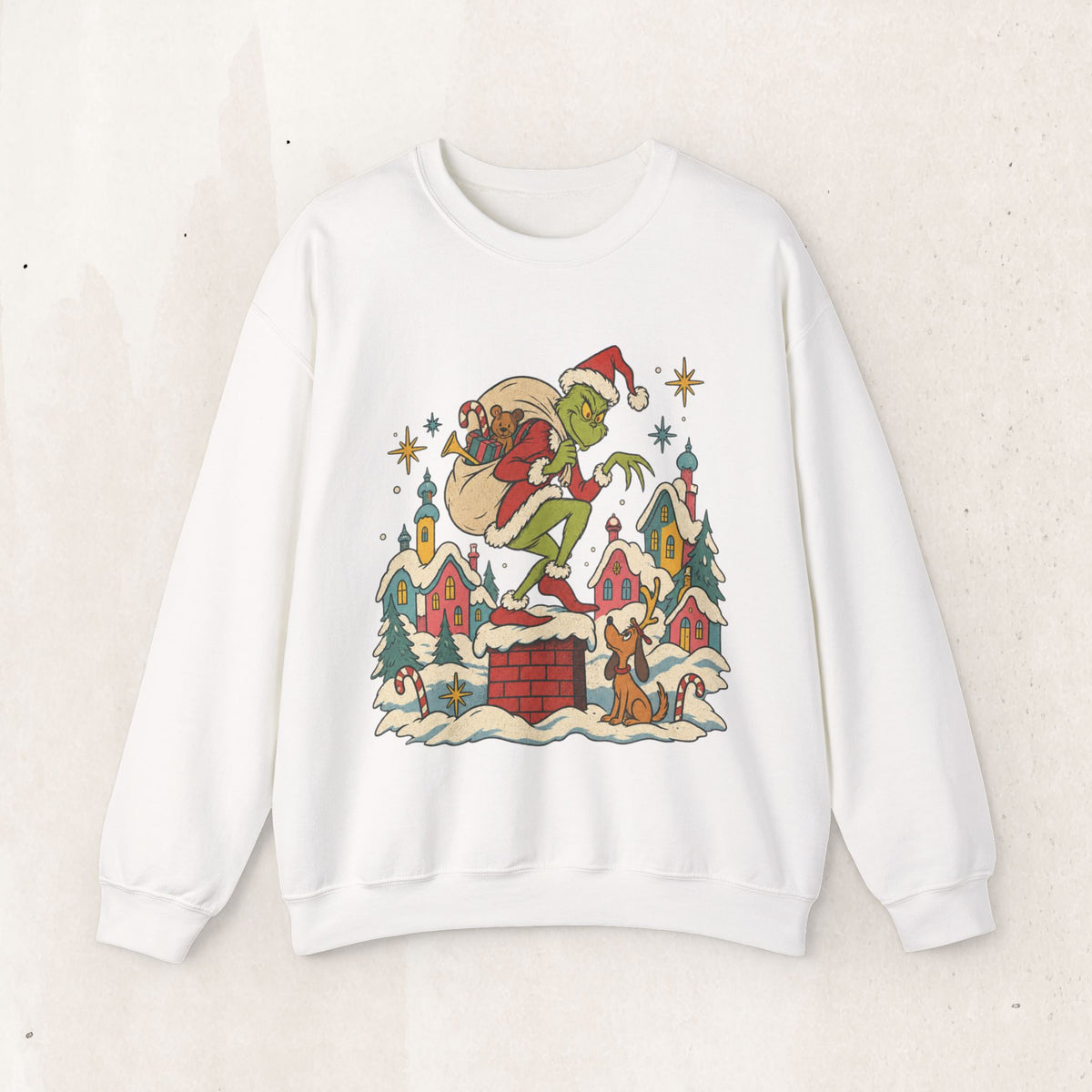 Grinch Santa Heist Crewneck Sweatshirt