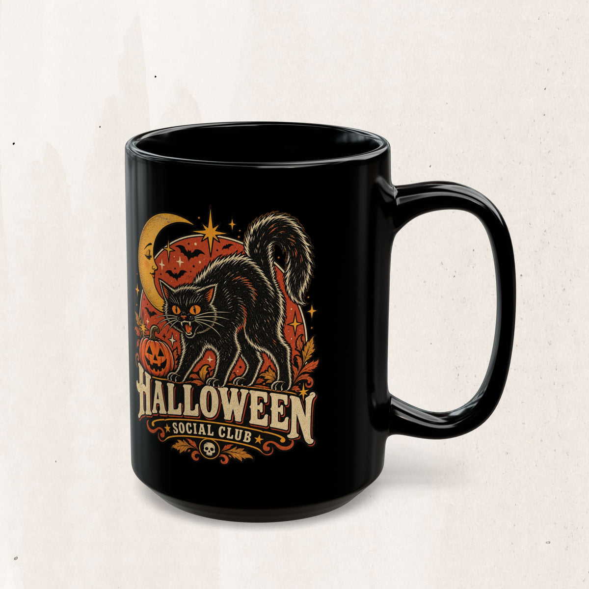 Halloween Social Club Black Mug
