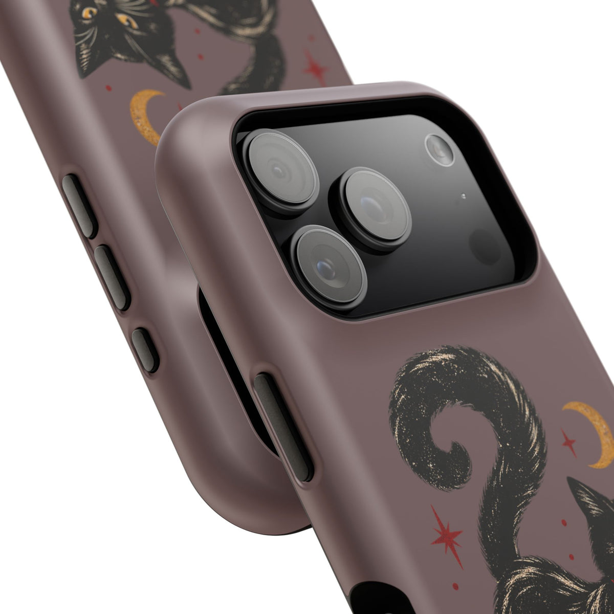Black Cat in Red Boots MagSafe Phone Case, alternate view