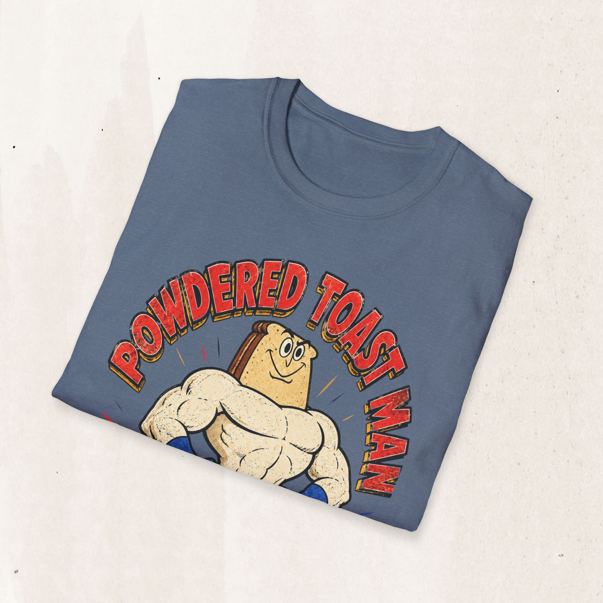 Powdered Toast Man Graphic Tee in Heather Indigo, alternate view