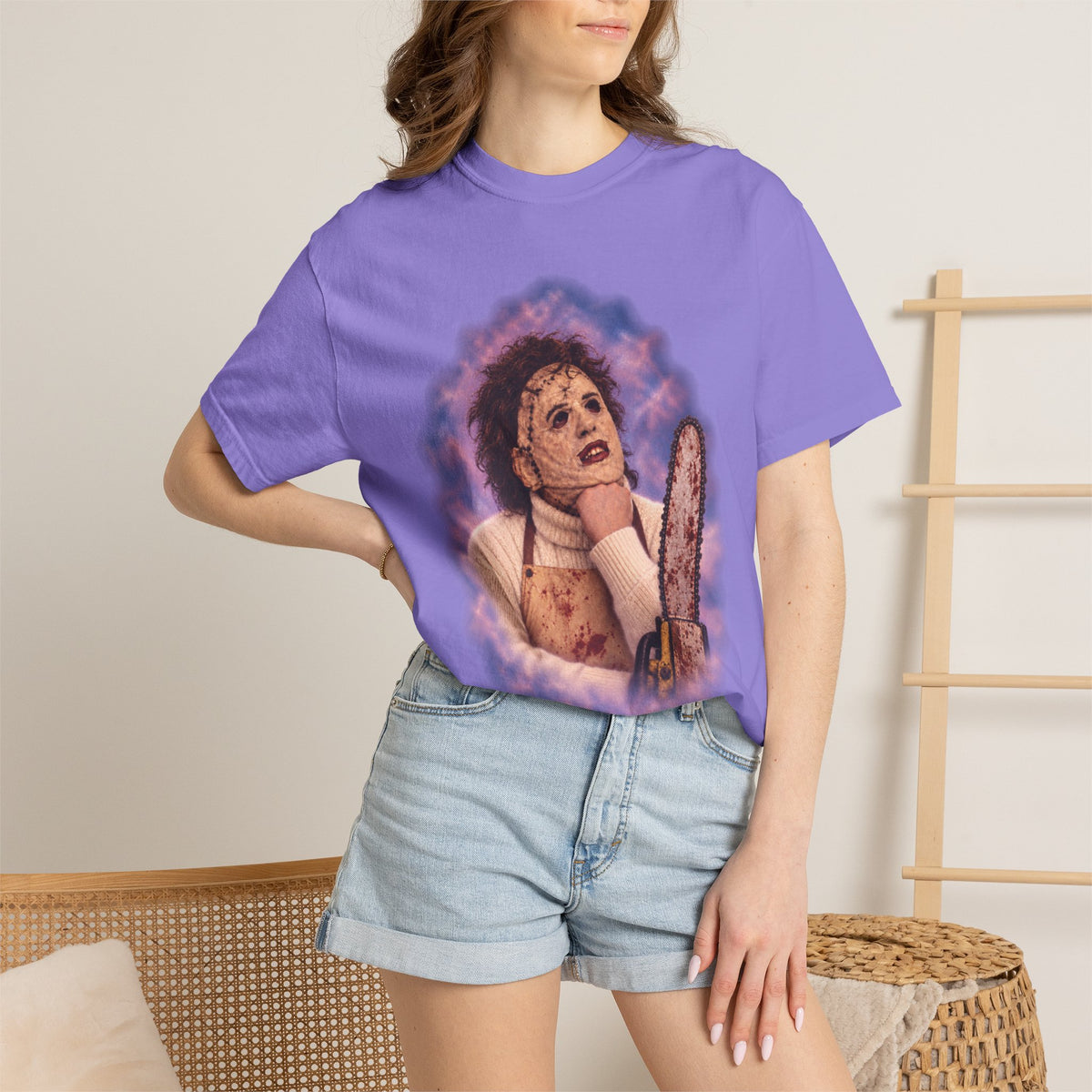 Leatherface 80's Portrait Tee