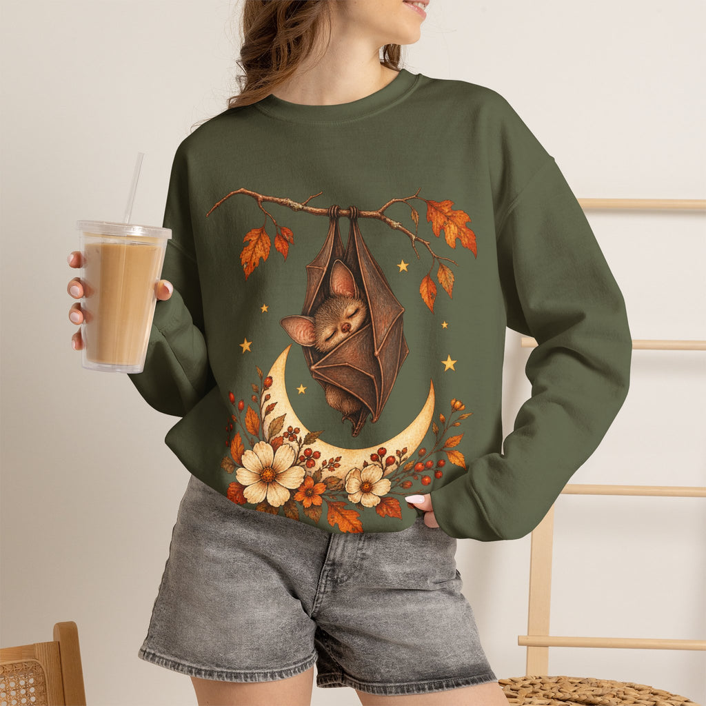 Autumn Bat Moon Crewneck Sweatshirt
