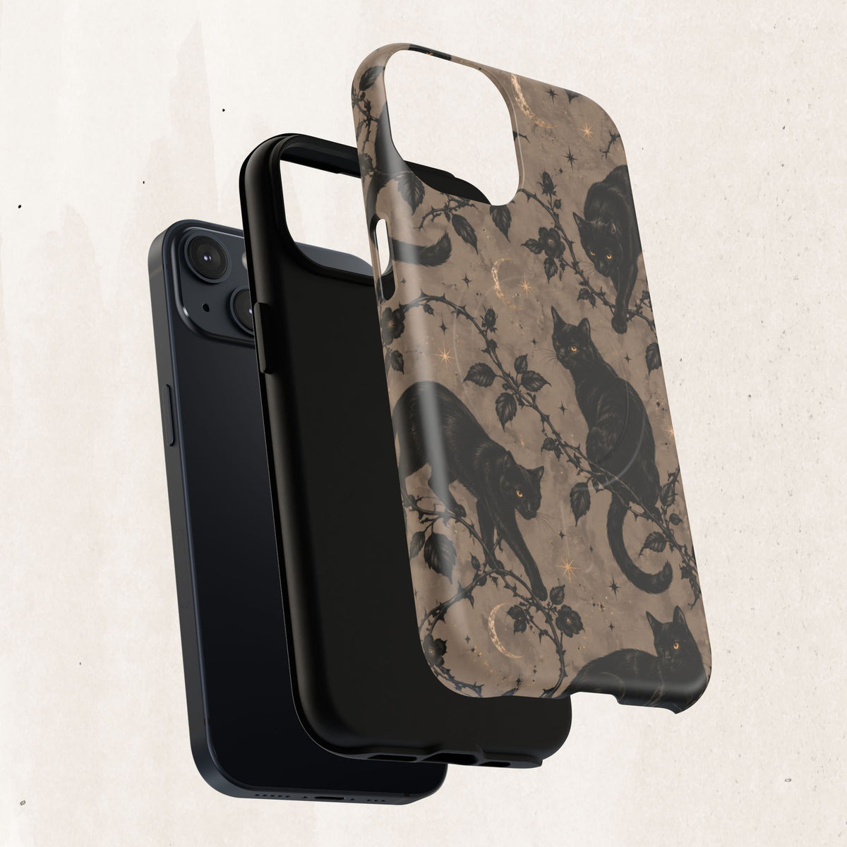Vintage Black Cats Tough Phone Case