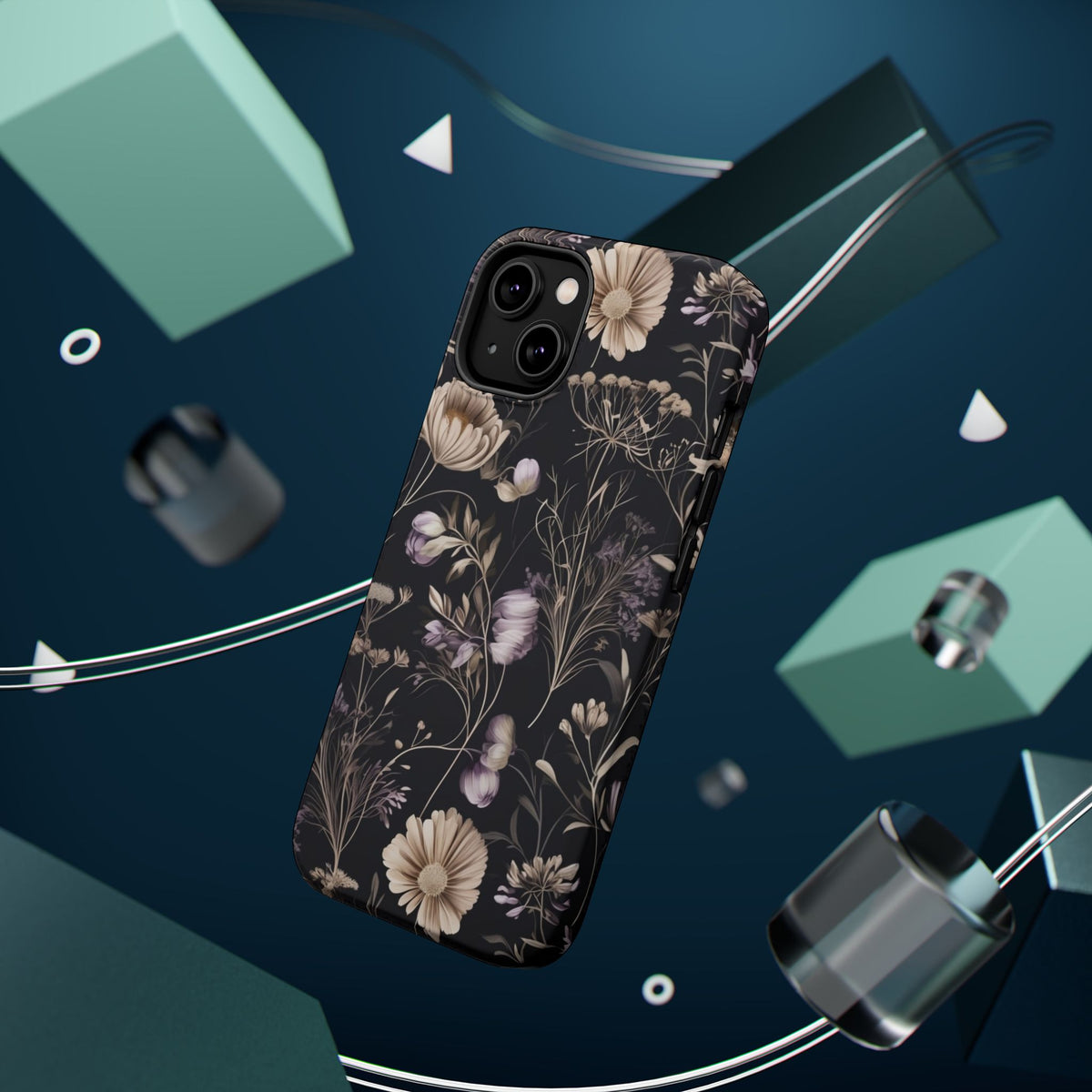 Dark Floral Magnetic Phone Case, alternate view