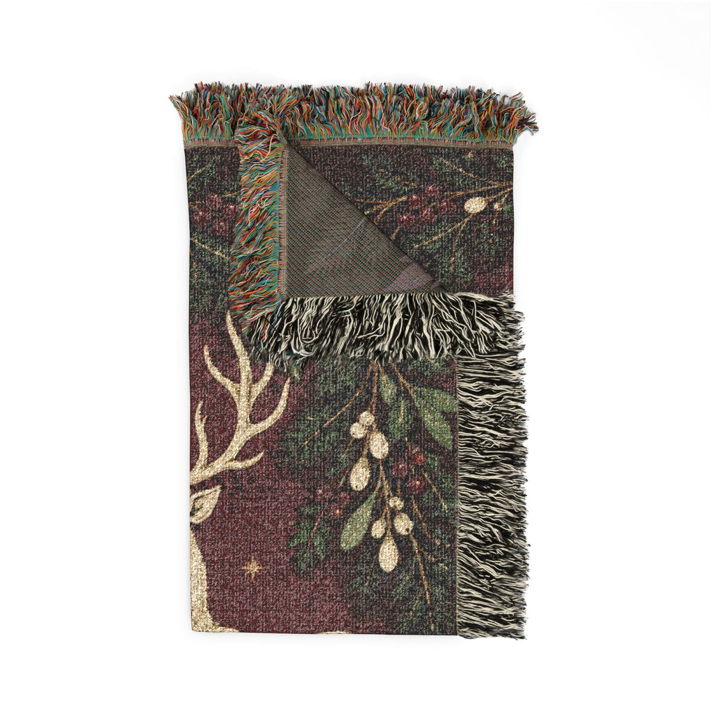 Reindeer Woven Blanket Printify