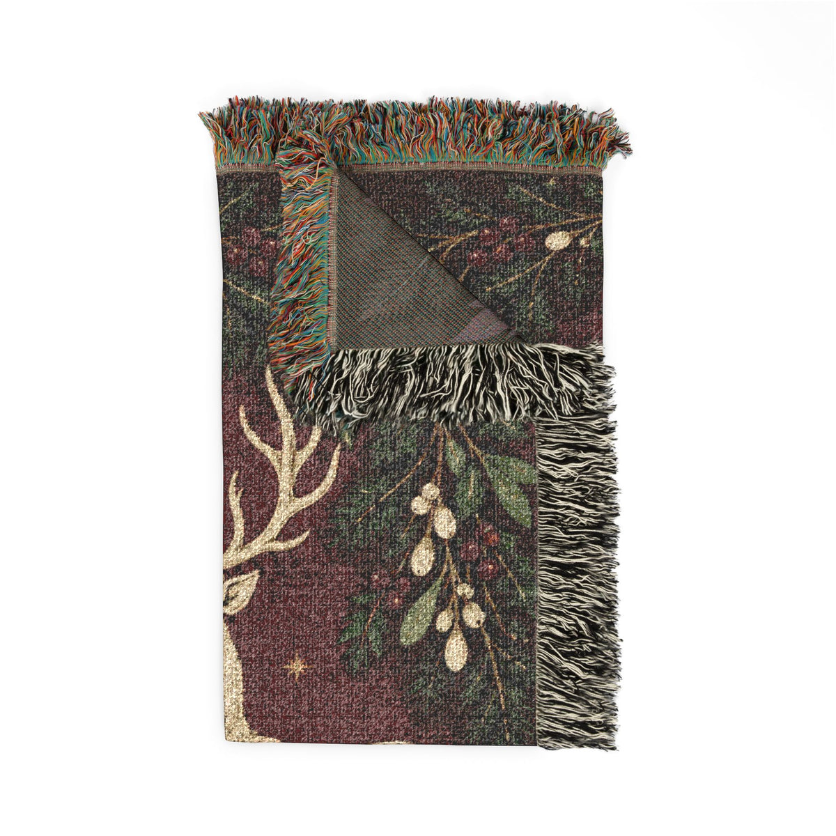 Reindeer Woven Blanket Printify