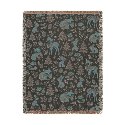 Woodland Winter Woven Blanket