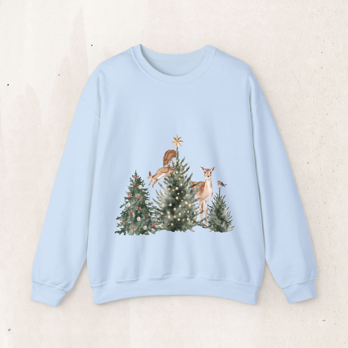 Christmas Woodland Deer Crewneck Sweatshirt