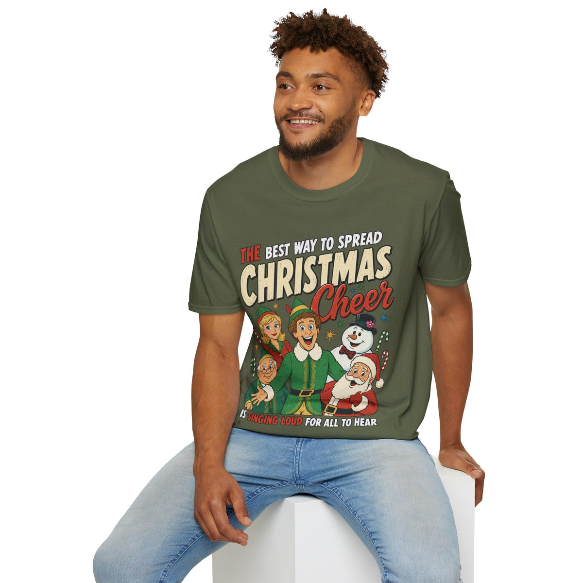 Christmas Cheer T-Shirt — "The Best Way to Spread Christmas Cheer" Retro Holiday Tee