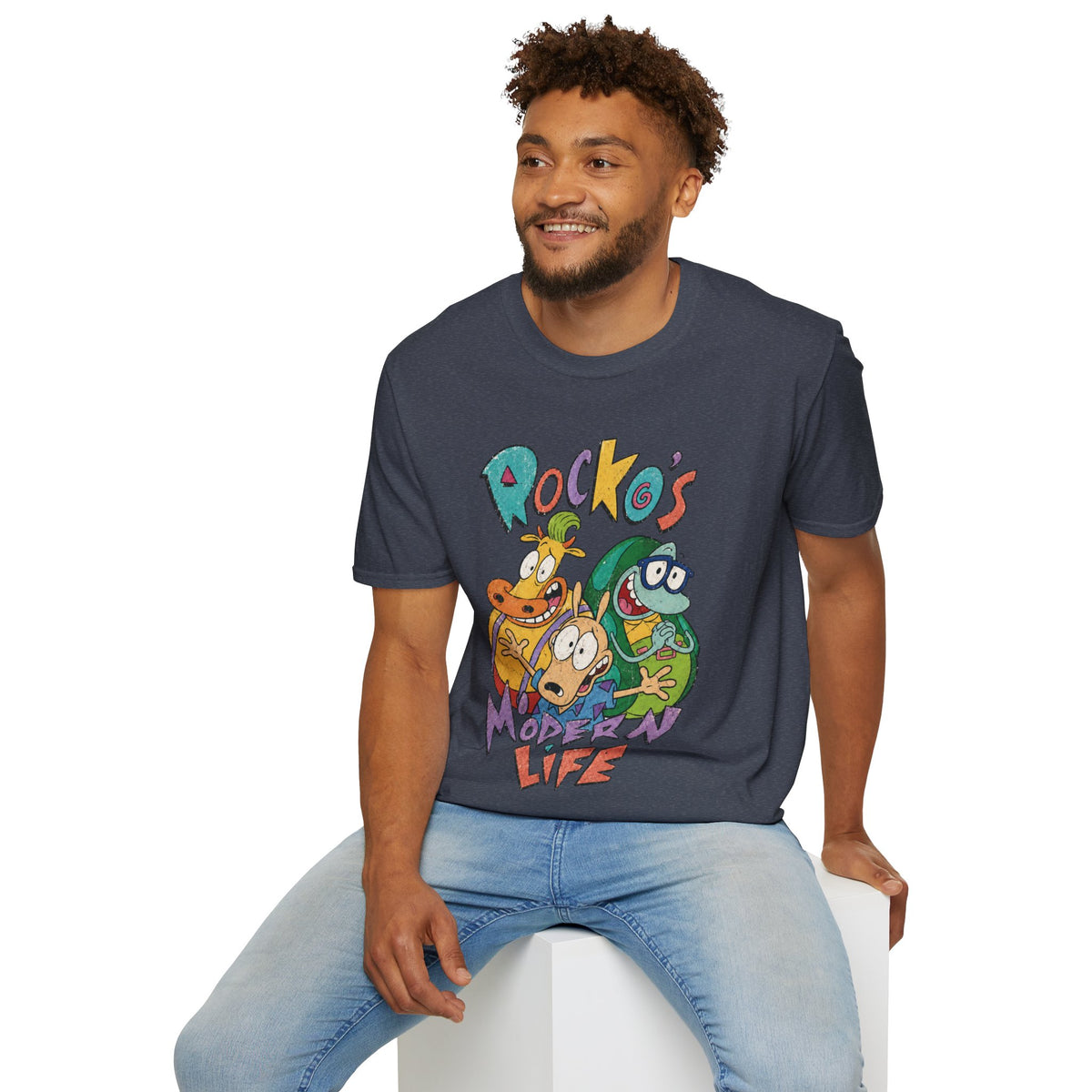 Rocko's Modern Life Graphic Tee in Heather Navy, alternate view